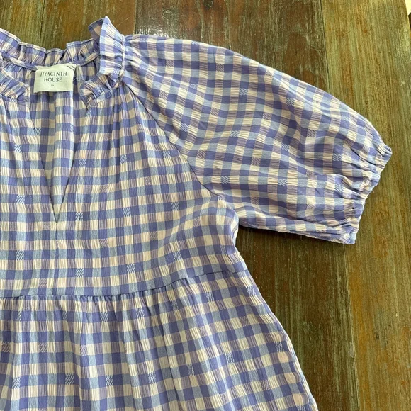 Tuckernuck Hyacinth House Lavender Pale Pink Gingham Sutton Mini Dress XS - Picture 2 of 12